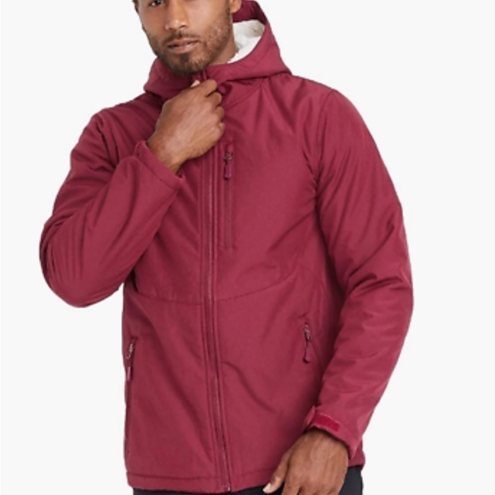 All in motion red Sherpa lined jacket nwt